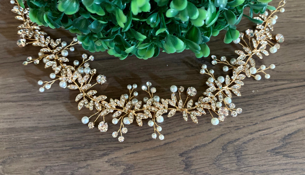 Bridal hair piece Bridal hair vine Bridal Hair Accessories Wedding Hair Accessories Silver Wedding hair piece Rose gold Bridal hair vine