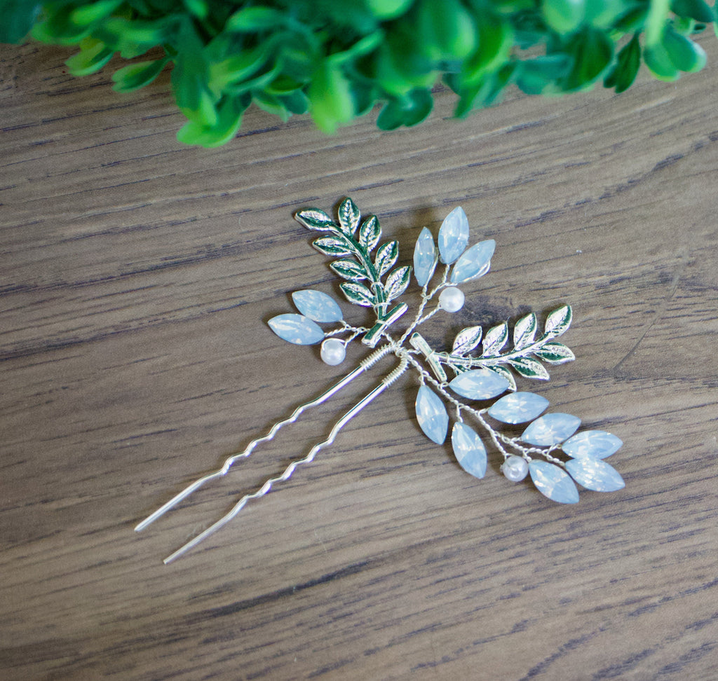 Bridal Hair Pin Something blue Bridal Hair pin Bridal Wedding Hair Accessories Something blue Hair pins Silver Bridal Hair Accessories