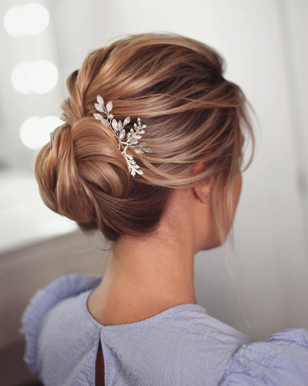 Bridal Hair Pin Something blue Bridal Hair pin Bridal Wedding Hair Accessories Something blue Hair pins Silver Bridal Hair Accessories