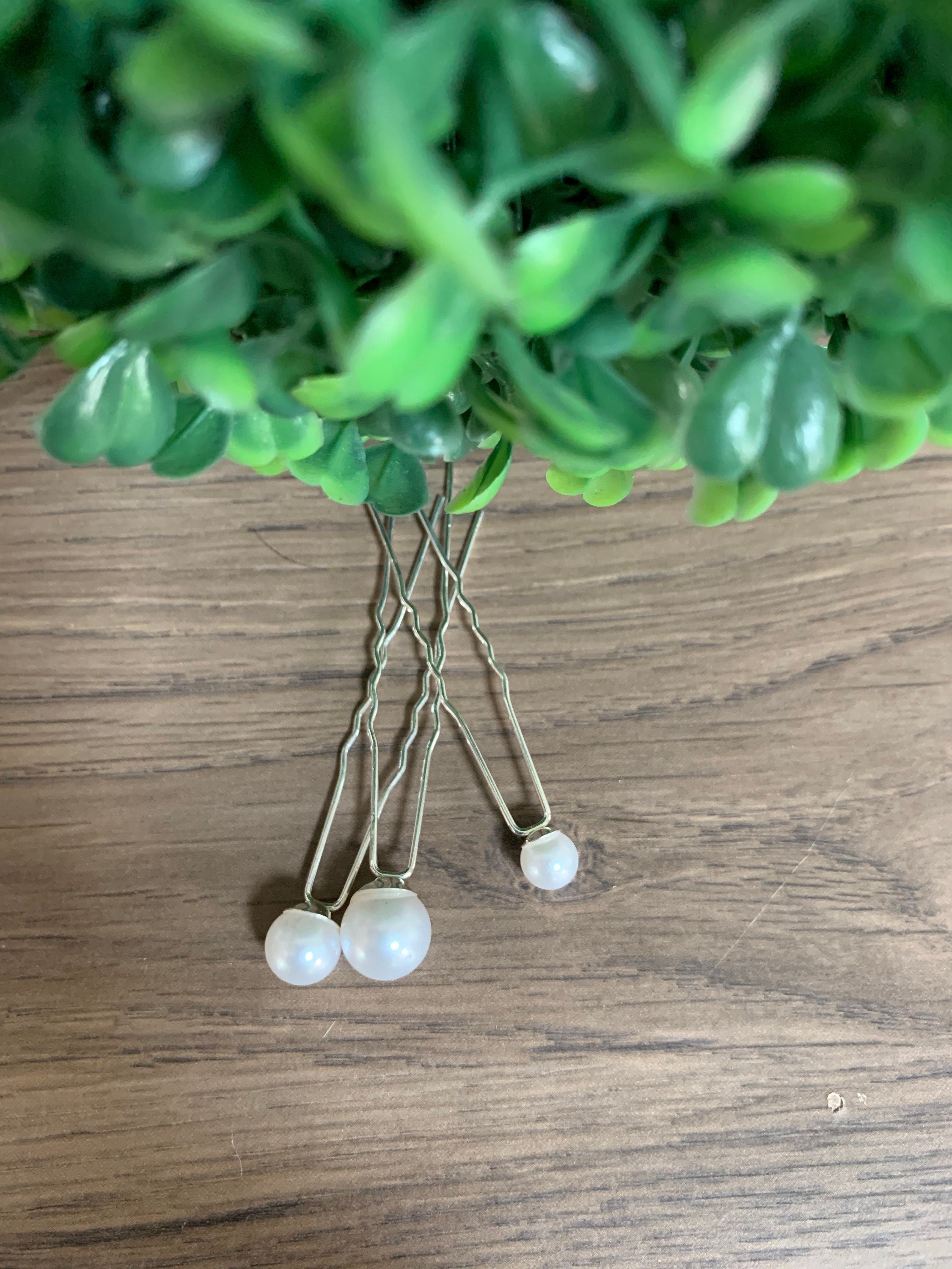 Bridal hair pins Pearl Wedding Hair Accessories Pearl Bridal hair piece Bridesmaids gift Wedding hair pins Bridesmaids hair pins