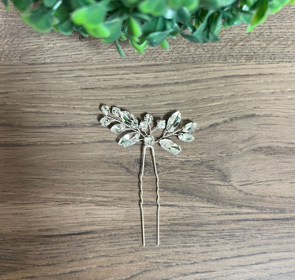 Crystal Hair pins Bridal hair pins Crystal Wedding hair pins Gold Bridal hair pins Silver Wedding hair pins Bridesmaids hair pins Crystal