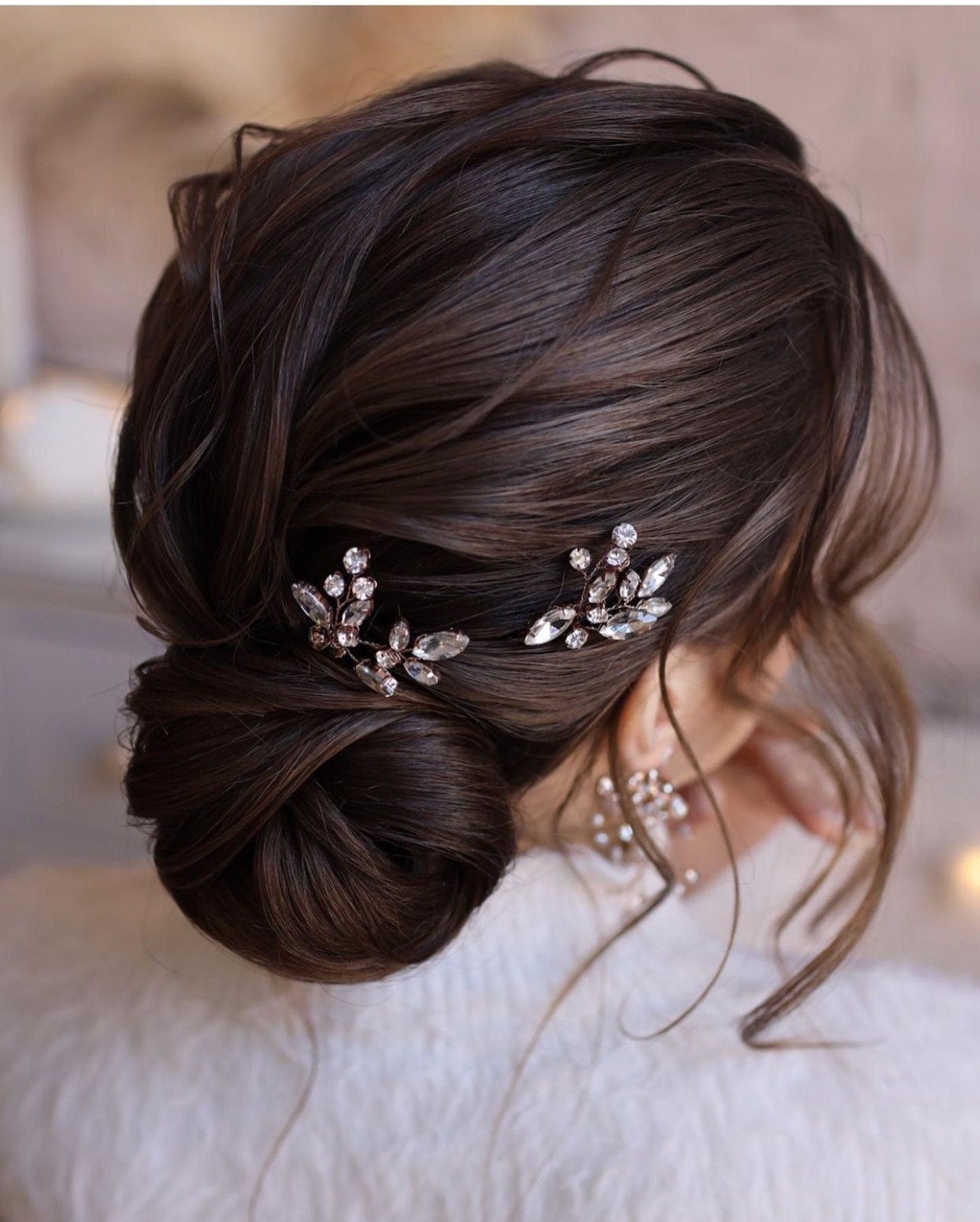 Crystal Hair pins Bridal hair pins Crystal Wedding hair pins Gold Bridal hair pins Silver Wedding hair pins Bridesmaids hair pins Crystal
