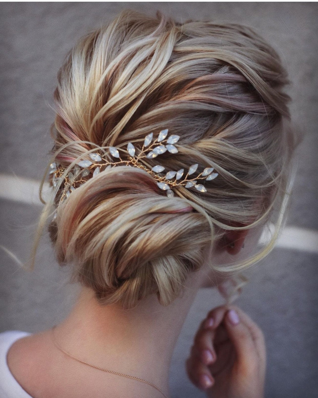 Bridal hair piece Crystal Something Blue Bridal hair clip Wedding hair piece Wedding hair Accessory Bridal Hair Accessory Wedding Hair pin