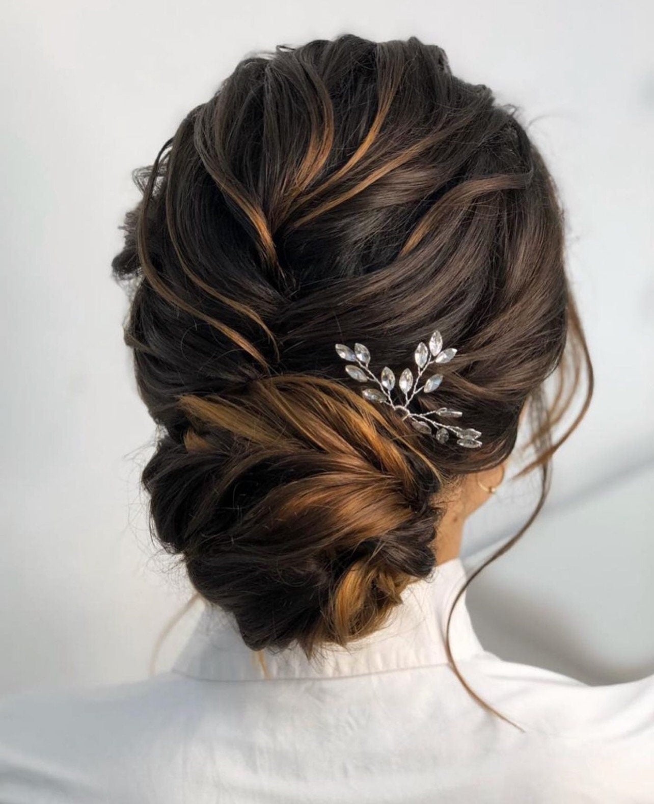 Crystal Hair Pins Something blue Bridal Hair pins Bridal Wedding Hair Accessories Something blue Hair pins Bridesmaids Gift Silver Hair Pins