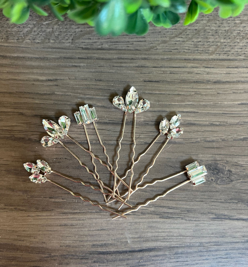 Crystal hair pins Crystal Wedding Hair Accessories Crystal Bridal hair piece Bridesmaids gift Wedding hair pins Bridesmaids hair pins
