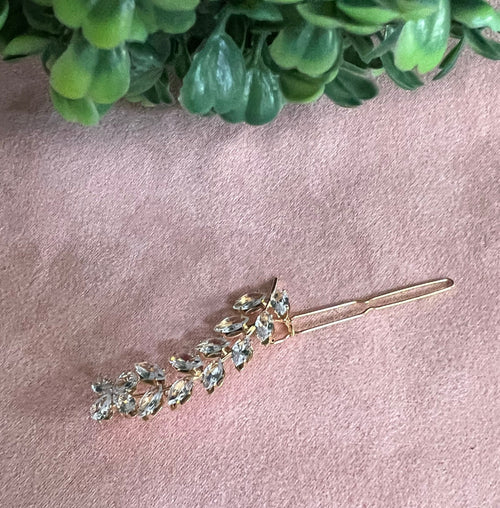 Crystal Hair clip Small Wedding Hair piece Bridesmaids Hair Accessory Crystal Wedding Hair Accessory Floral Bridal Hair Barrette
