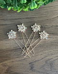 Crystal Hair pins Bridal hair pins Crystal Wedding hair pins Gold Bridal hair pins Silver Wedding hair pins Bridesmaids hair pins Crystal