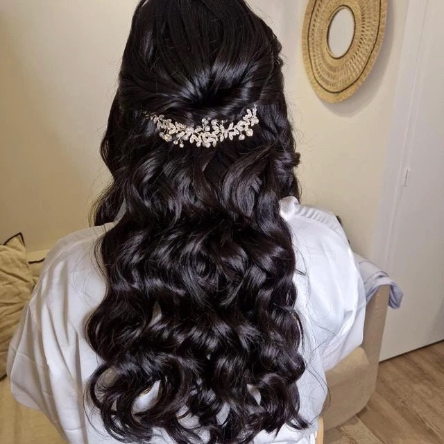 Bridal hair vine Bridal hair piece Bridal Hair Accessories Wedding Hair Accessories Silver Wedding hair piece Rose gold Bridal hair vine