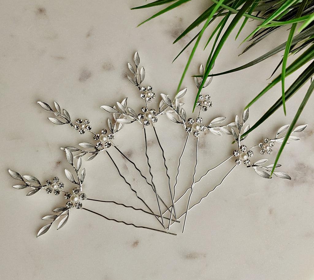 Leaf Bridal Hair pins Bridesmaids Hair Pins Leaf Wedding Hair Accessories Bridesmaids Hair pins Leaf Wedding Hair pins Bridesmaids Gift