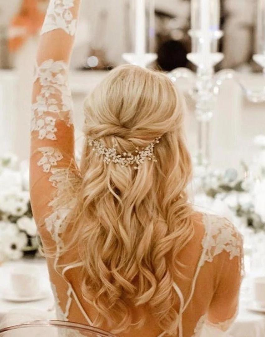 Bridal hair vine Bridal hair piece Bridal Hair Accessories Wedding Hair Accessories Silver Wedding hair piece Rose gold Bridal hair vine