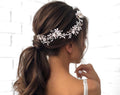 Floral Bridal hair piece Bridal hair vine Gold Bridal headpiece Bridal headband Wedding headband Wedding hair piece Gold hair vine
