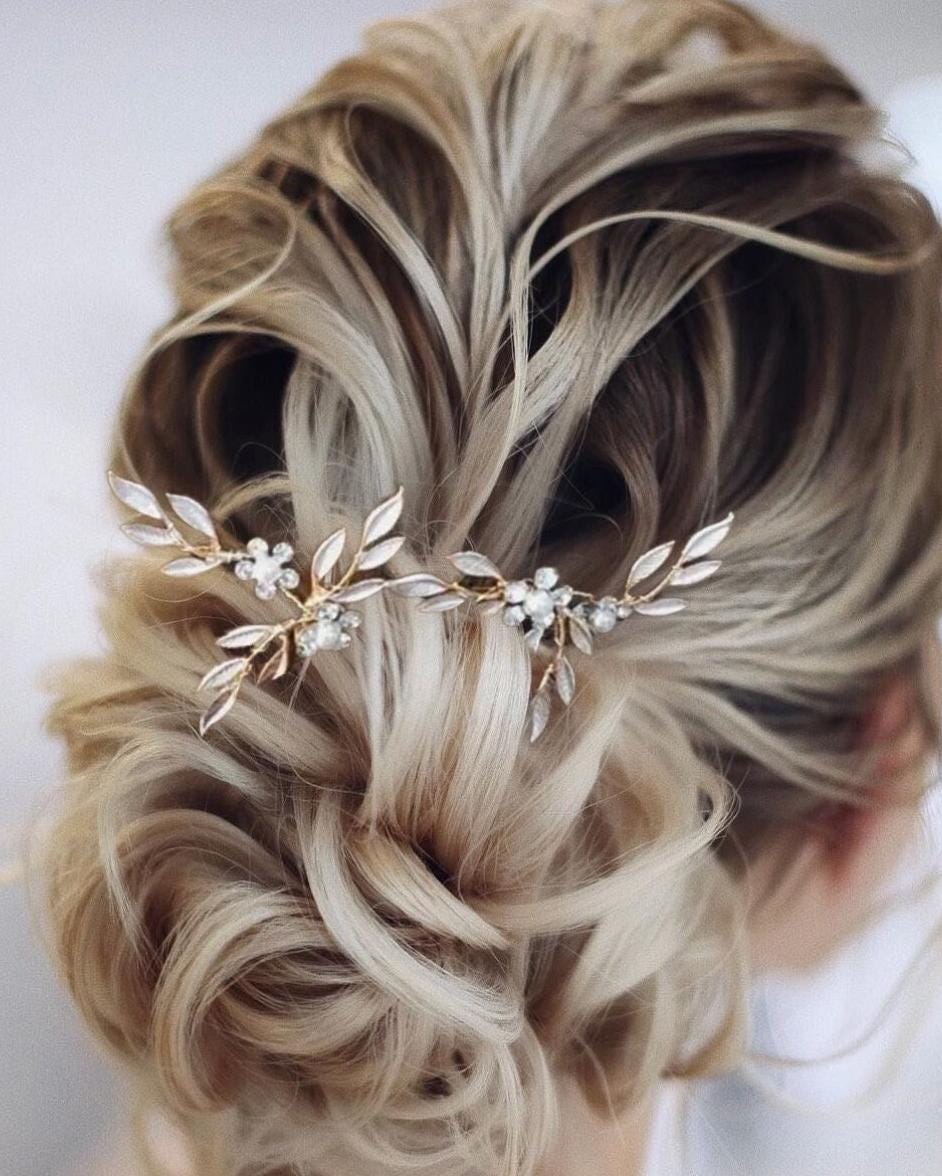 Leaf Bridal Hair pins Bridesmaids Hair Pins Leaf Wedding Hair Accessories Bridesmaids Hair pins Leaf Wedding Hair pins Bridesmaids Gift