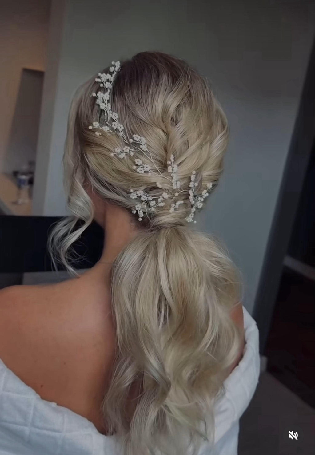 Baby's Breath Hair vine Bridal Hair vine Bridal hair accessory Wedding Hair Accessory Bridal Hair piece Silver Wedding Hair piece