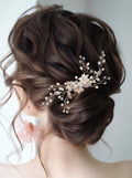 Floral Hair Comb Crystal Bridal Hair Comb Floral Bridal Hair Accessory Pearl Hair Comb Bridal Hair Piece Wedding Hair Accessory