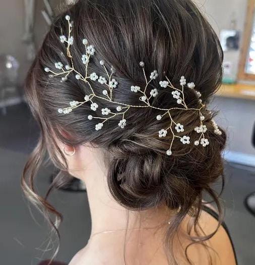 Baby's Breath Hair vine Bridal Hair vine Bridal hair accessory Wedding Hair Accessory Bridal Hair piece Silver Wedding Hair piece