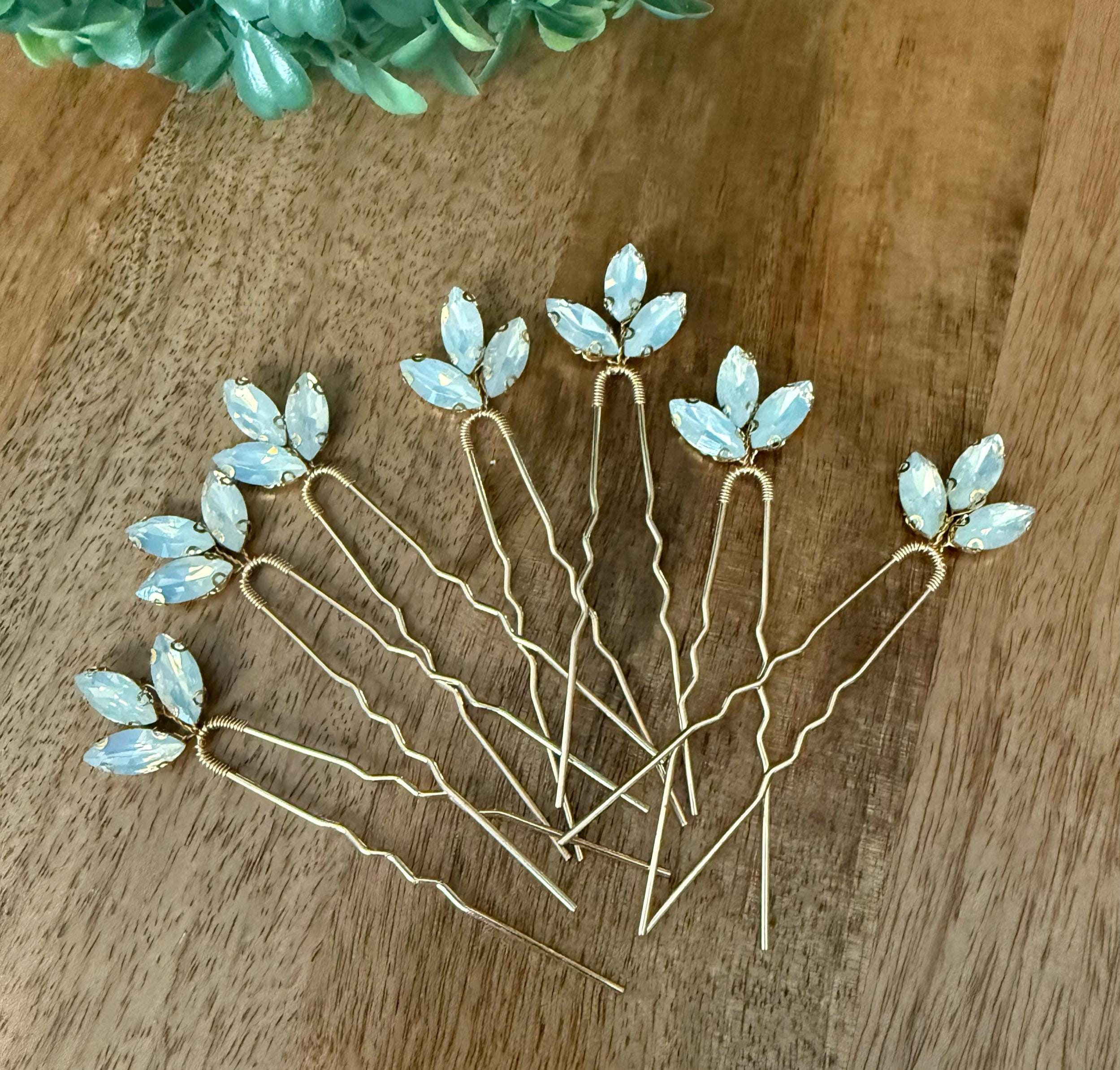 Crystal Hair pins Bridal hair pins Crystal Wedding hair pins Gold Bridal hair pins Silver Wedding hair pins Bridesmaids hair pins Crystal